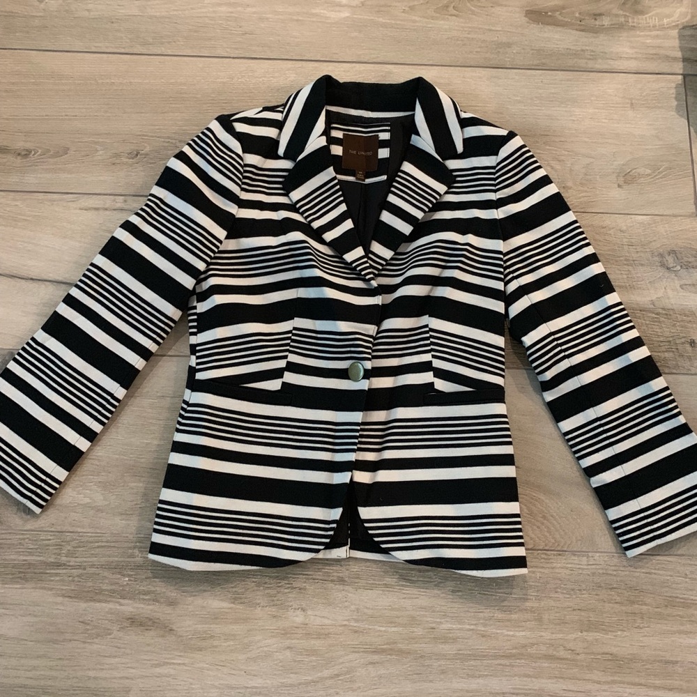 Black and white blazer